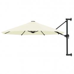 Parasol mural avec mât métallique 300 cm Sable alsavelo