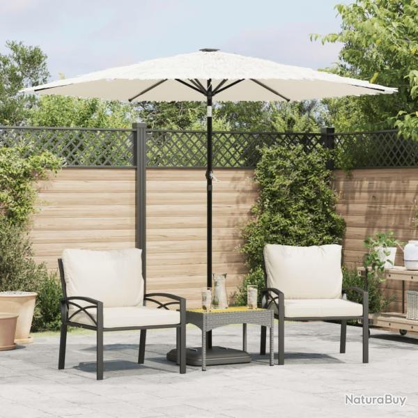 Parasol de jardin avec mt en acier blanc 268x268x226 cm alsavelo