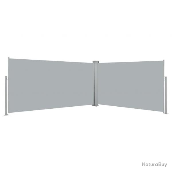 Auvent latral rtractable 160x600 cm Gris alsavelo