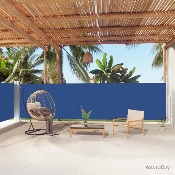 Auvent latral rtractable Bleu 160x1000 cm alsavelo