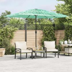 Parasol de jardin avec mât en acier vert 300x200x250 cm alsavelo