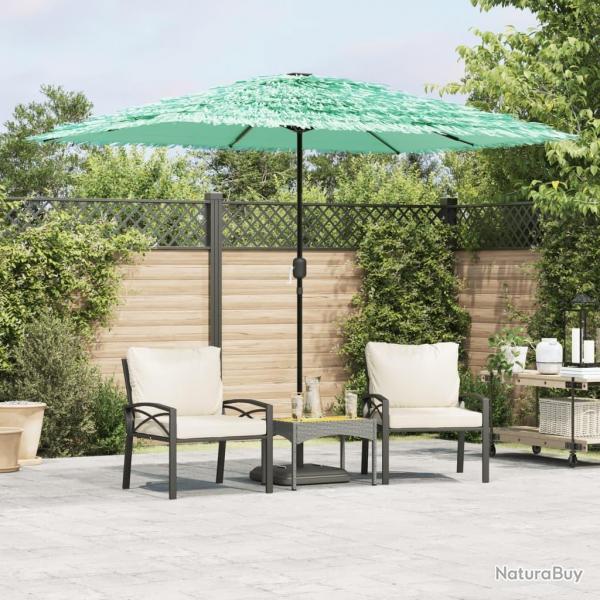 Parasol de jardin avec mt en acier vert 300x200x250 cm alsavelo