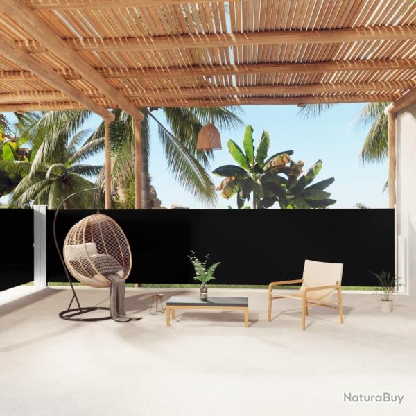 Auvent latral rtractable Noir 140x1000 cm alsavelo