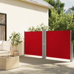 Auvent latéral rétractable Rouge 140x1200 cm alsavelo
