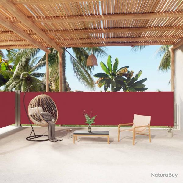 Auvent latral rtractable Rouge 140x1000 cm alsavelo