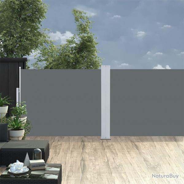 Auvent latral rtractable Anthracite 140 x 1000 cm alsavelo