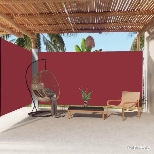 Auvent latral rtractable Rouge 200x600 cm alsavelo