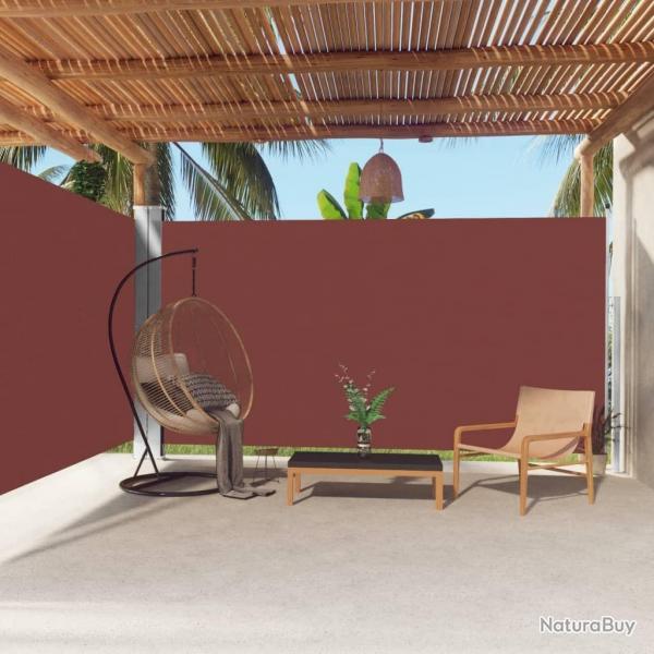 Auvent latral rtractable Marron 200x600 cm alsavelo