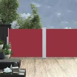 Auvent latéral rétractable Rouge 140 x 1000 cm alsavelo