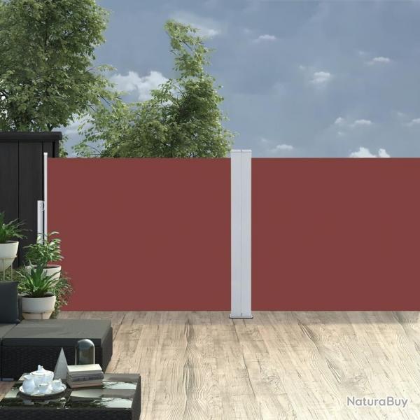 Auvent latral rtractable Marron 140 x 1000 cm alsavelo
