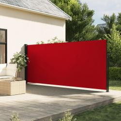 Auvent latéral rétractable rouge 160x600 cm alsavelo