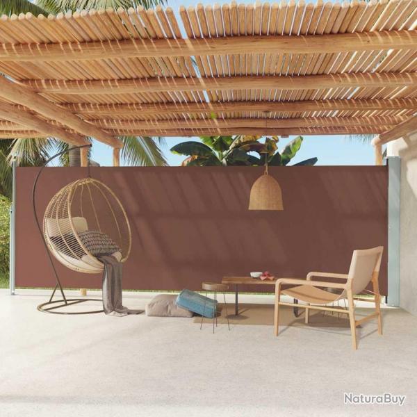 Auvent latral rtractable de patio 180x600 cm Marron alsavelo