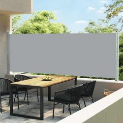 Auvent latéral rétractable de patio 600x160 cm gris alsavelo