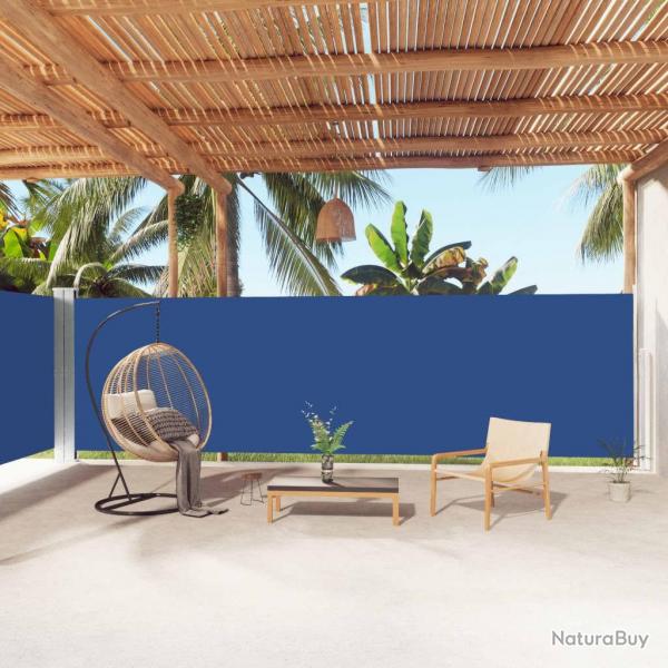Auvent latral rtractable Bleu 180x1000 cm alsavelo