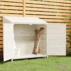 Remise de jardin Blanc 102x52x112 cm Bois de sapin solide alsavelo