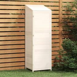 Remise de jardin Blanc 55x52x174,5 cm Bois de sapin solide alsavelo