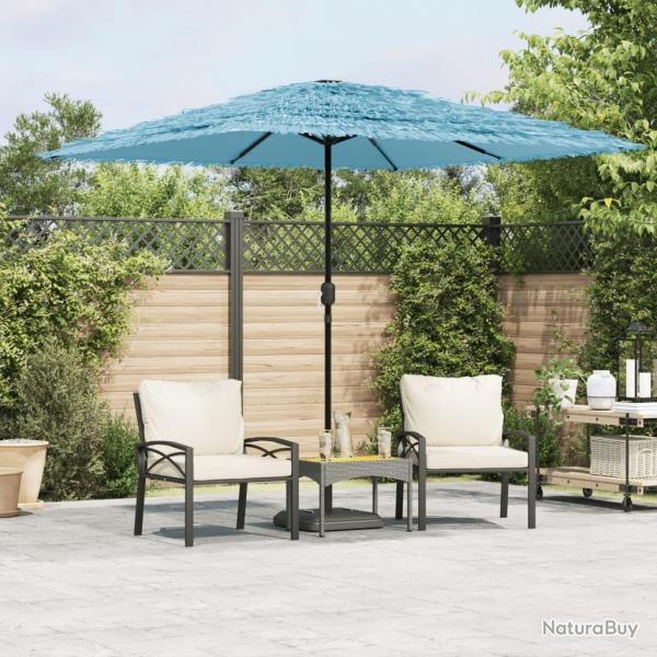 Parasol de jardin avec mt en acier bleu 248x248x248 cm alsavelo