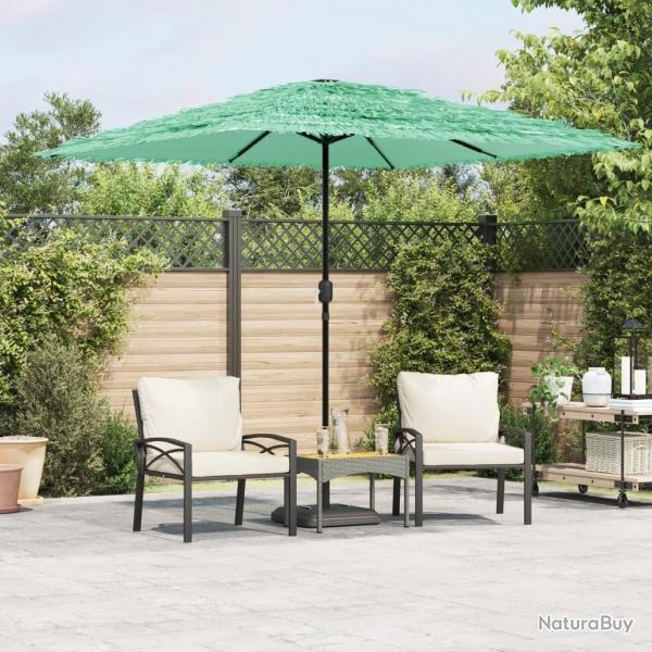 Parasol de jardin avec mt en acier vert 248x248x248 cm alsavelo