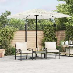 Parasol de jardin avec mât en acier blanc 248x248x248 cm alsavelo