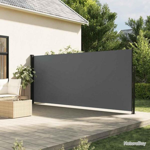 Auvent latral rtractable anthracite 180x600 cm alsavelo