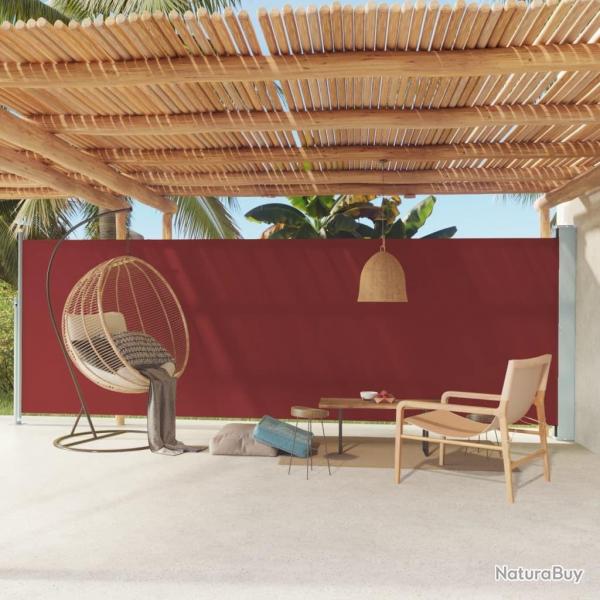 Auvent latral rtractable de patio 180x600 cm Rouge alsavelo