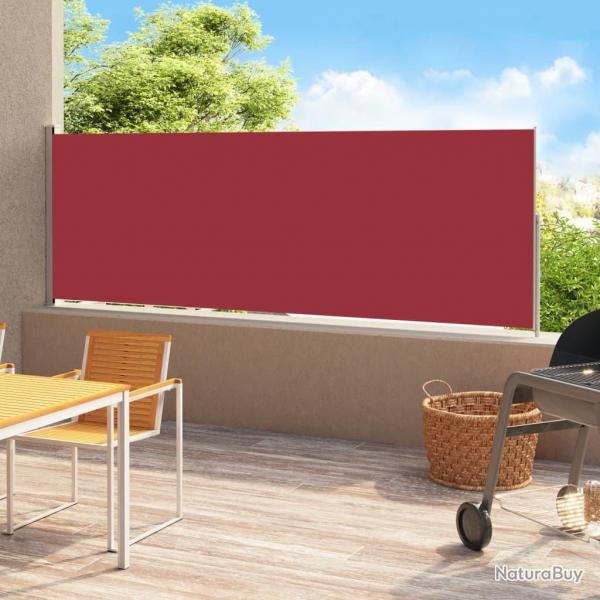 Auvent latral rtractable de patio 200x500 cm Rouge alsavelo