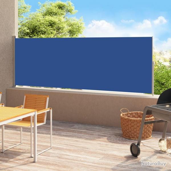 Auvent latral rtractable de patio 200x500 cm Bleu alsavelo