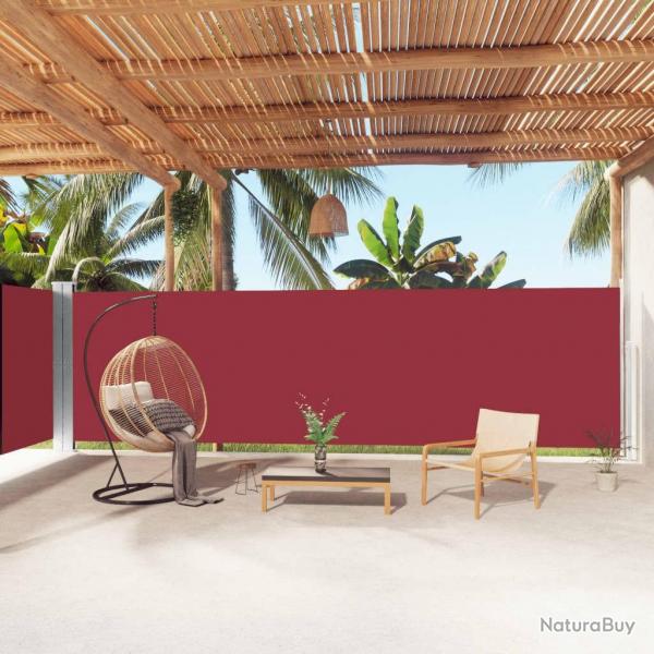 Auvent latral rtractable Rouge 180x1000 cm alsavelo