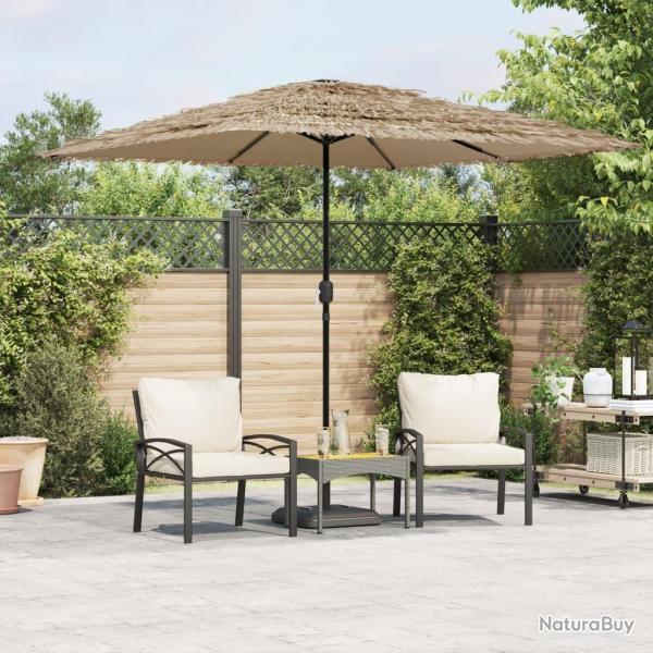 Parasol de jardin avec mt en acier marron 248x248x248 cm alsavelo