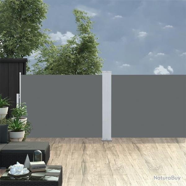 Auvent latral rtractable Anthracite 120 x 1000 cm alsavelo