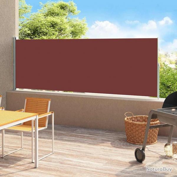 Auvent latral rtractable de patio 180x500 cm Marron alsavelo