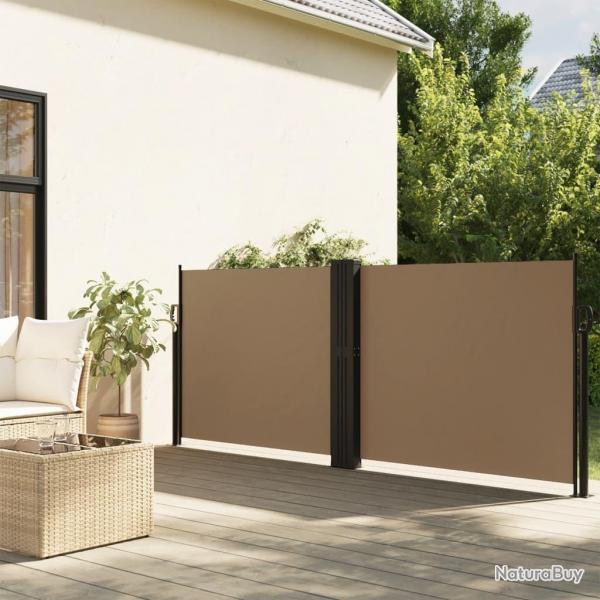 Auvent latral rtractable taupe 100x1000 cm alsavelo