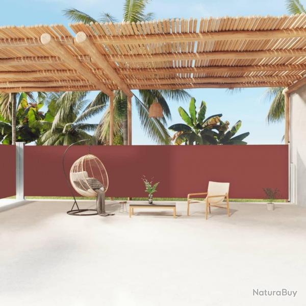 Auvent latral rtractable Marron 160x1200 cm alsavelo