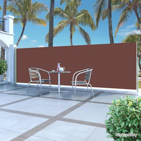 Auvent latral rtractable 160 x 500 cm Marron alsavelo