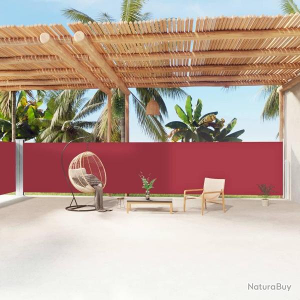 Auvent latral rtractable Rouge 160x1200 cm alsavelo