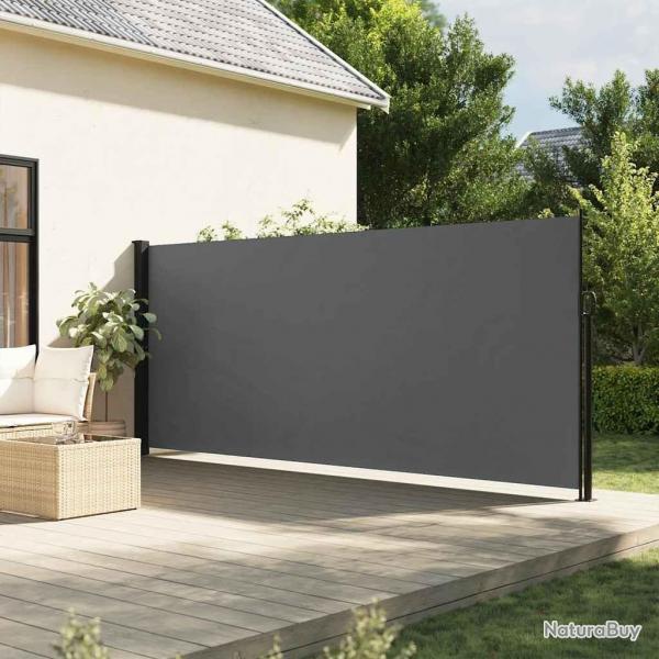 Auvent latral rtractable anthracite 180x300 cm alsavelo