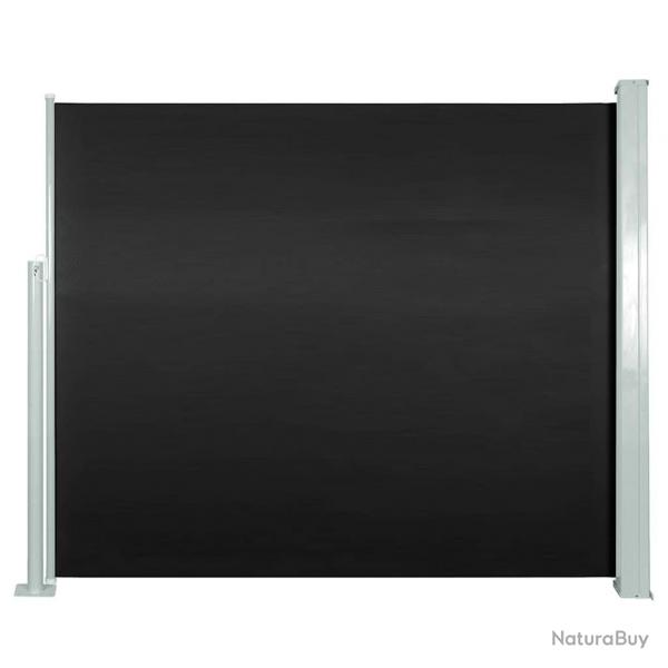 Auvent latral rtractable 120 x 300 cm Noir alsavelo