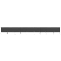 Paravent 9 panneaux Tissu 1200 x 120 cm Anthracite alsavelo
