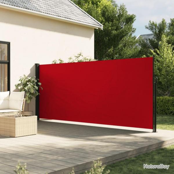 Auvent latral rtractable rouge 180x600 cm alsavelo