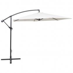 Parasol de jardin en porte-à-faux 3 m blanc sable alsavelo