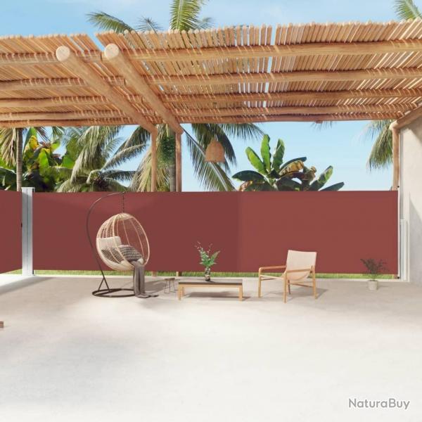 Auvent latral rtractable Marron 180x1200 cm alsavelo
