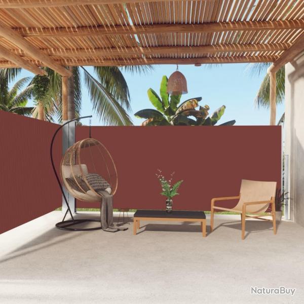 Auvent latral rtractable Marron 160x600 cm alsavelo