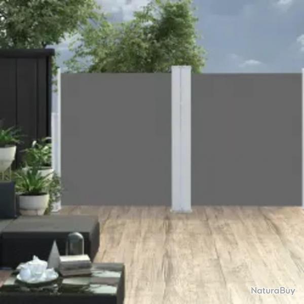 Auvent latral rtractable Anthracite 160x600 cm alsavelo