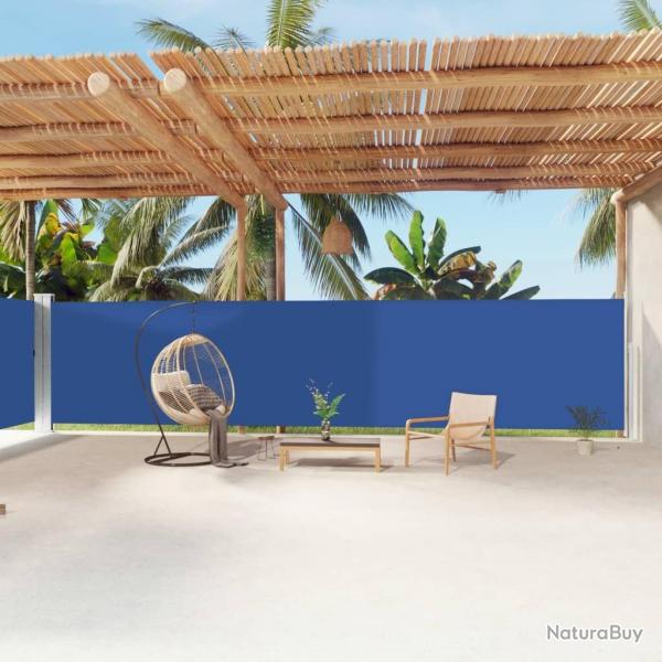 Auvent latral rtractable Bleu 180x1200 cm alsavelo
