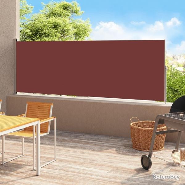 Auvent latral rtractable de patio 200x500 cm Marron alsavelo