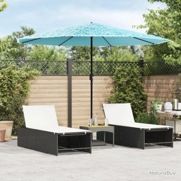 Parasol de jardin avec mt en acier bleu 324x324x247 cm alsavelo