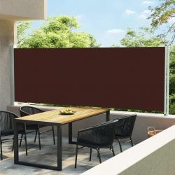 Auvent latéral rétractable de patio 160x600 cm Marron alsavelo