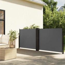 Auvent latéral rétractable anthracite 100x600 cm alsavelo