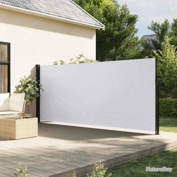 Auvent latral rtractable blanc 160x500 cm alsavelo