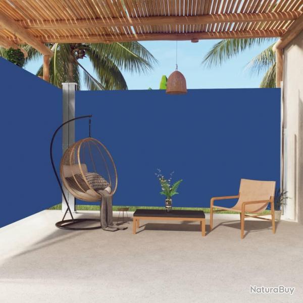 Auvent latral rtractable Bleu 220x600 cm alsavelo
